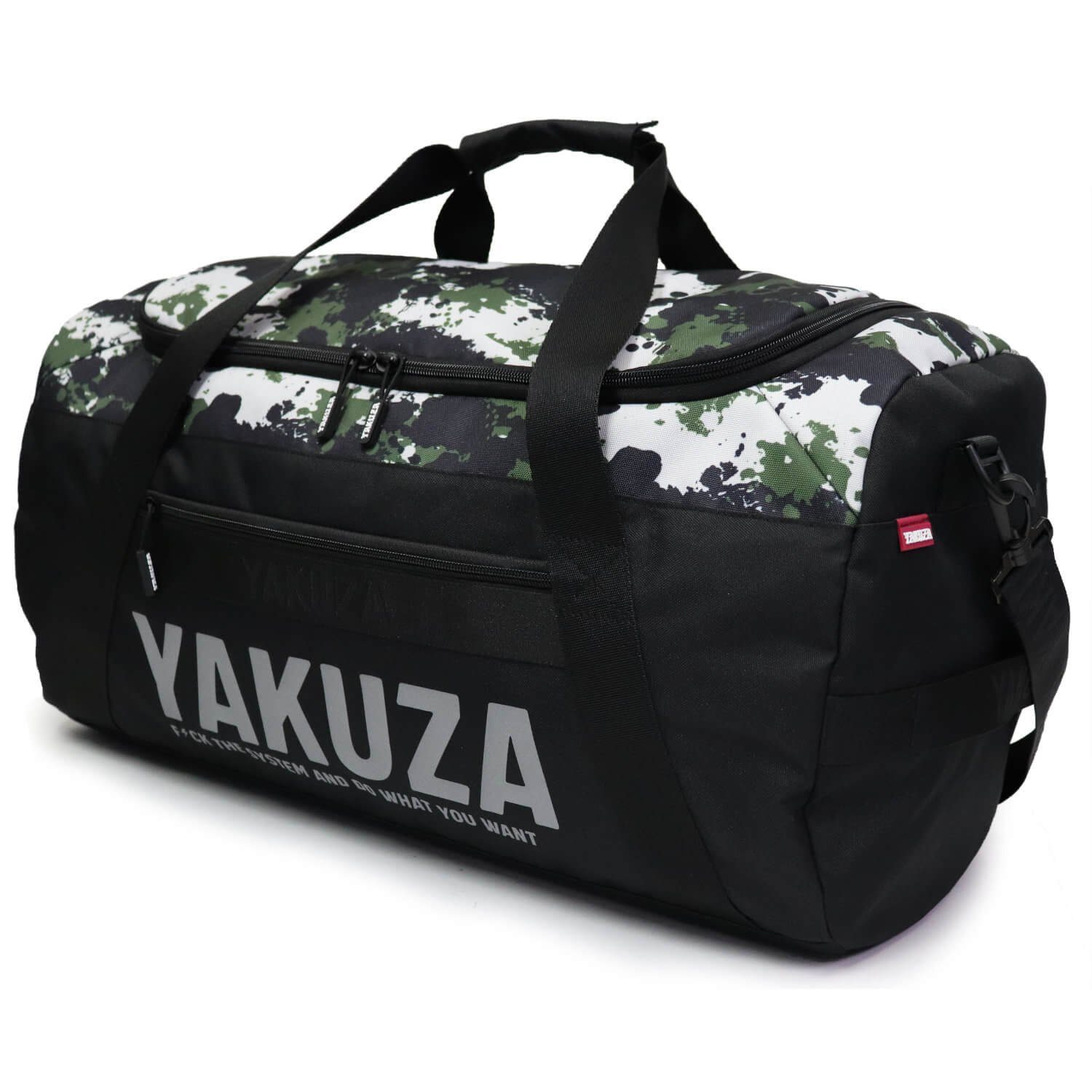 Hauptfach geräumigem Tweak YAKUZA mit schwarz/camouflage, Sporttasche Weekender YAKUZA Sporttasche