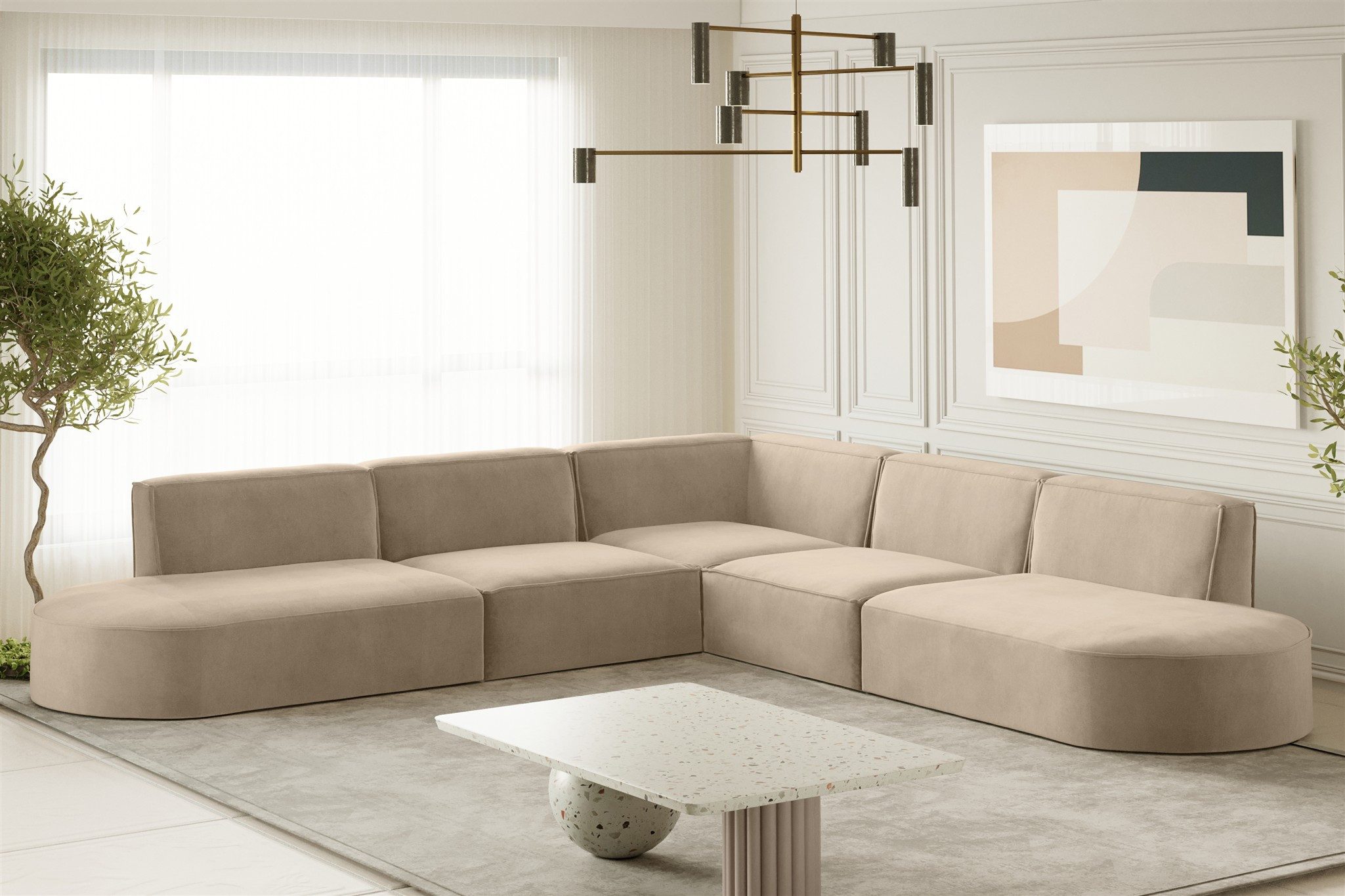 Fun Möbel Ecksofa Designersofa PALMA Seite günstig online kaufen