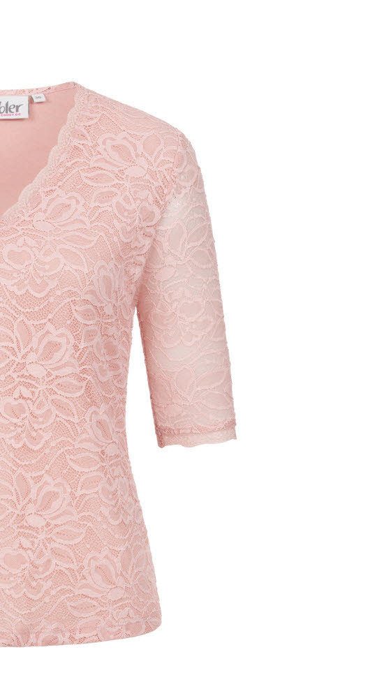 Nübler Dirndlbluse Trachtenblse kurzarm Frieda in Rose von Nübler