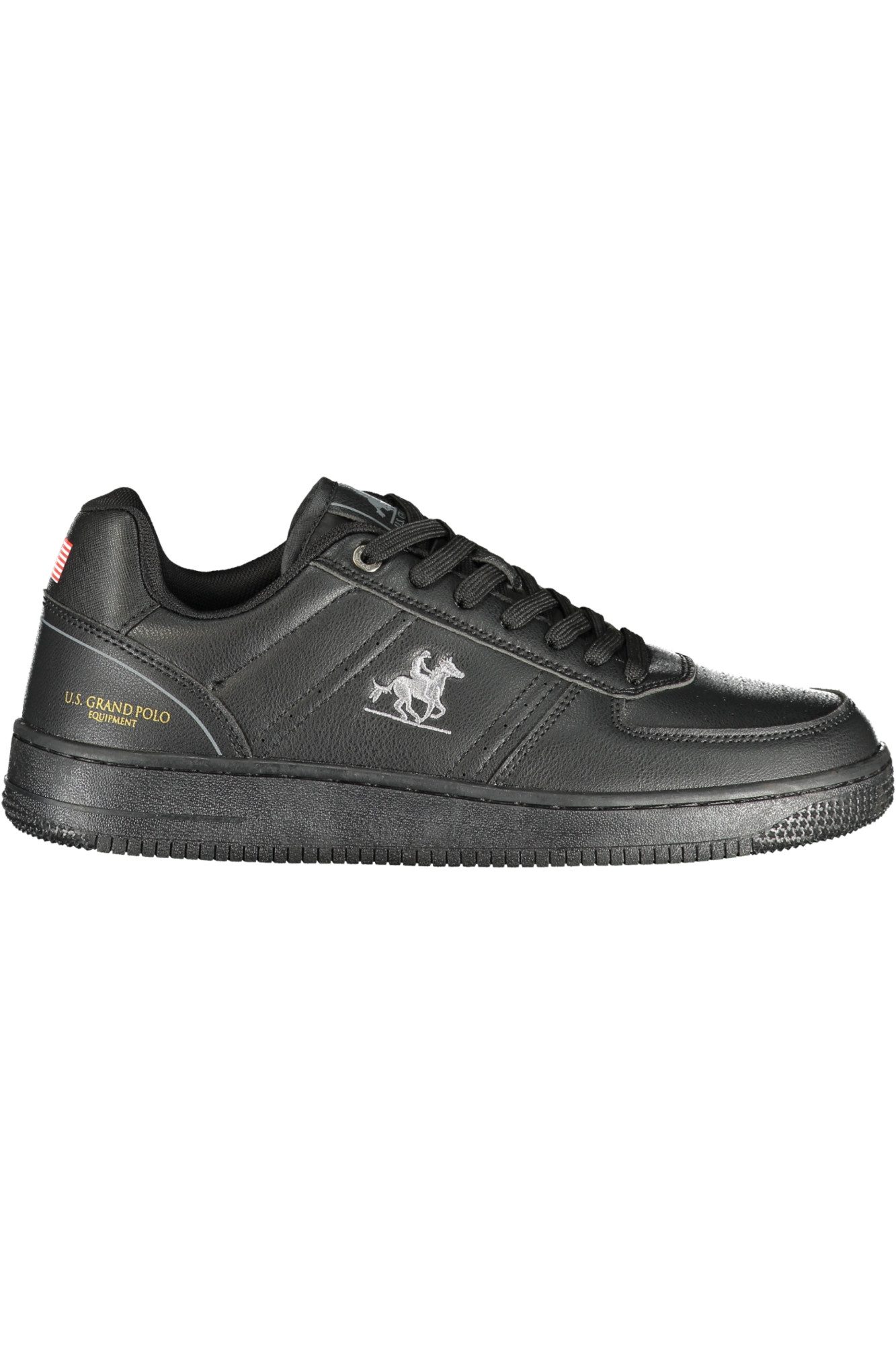 U.S. Polo Sneaker Eleganter schwarzer Herrensportschuh mit Stickerei