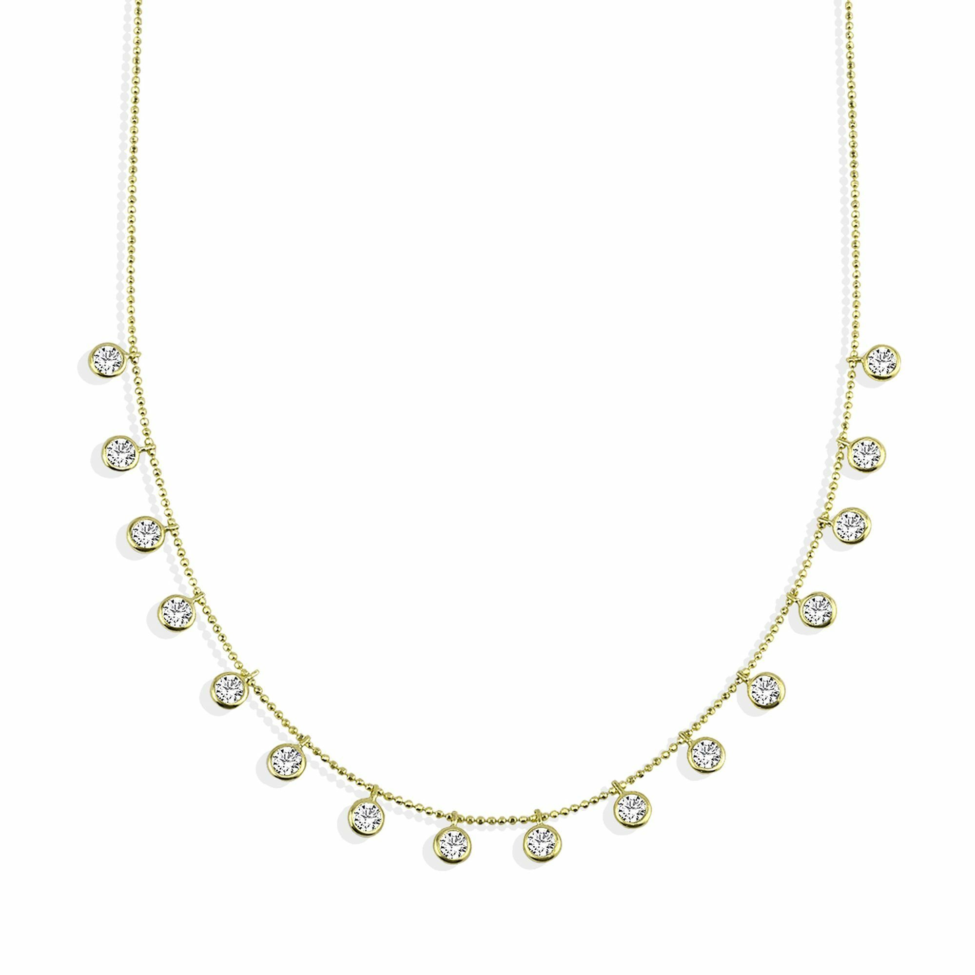 dKeniz Kette mit Anhänger 925/- Sterling Silber vergoldet funkelnde Halskette