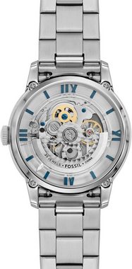 Fossil Automatikuhr TOWNSMAN, Armbanduhr, Herrenuhr, mechanische Uhr, skelettiertes Zifferblatt