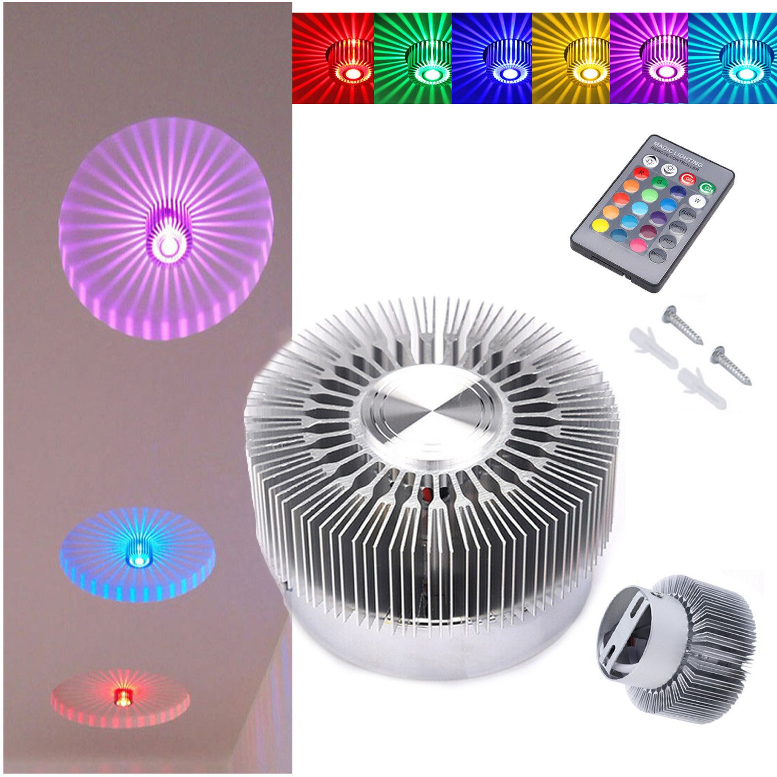 Jibenhome Aufbauleuchte RGB 16 Farben Deckenleuchte günstig online kaufen