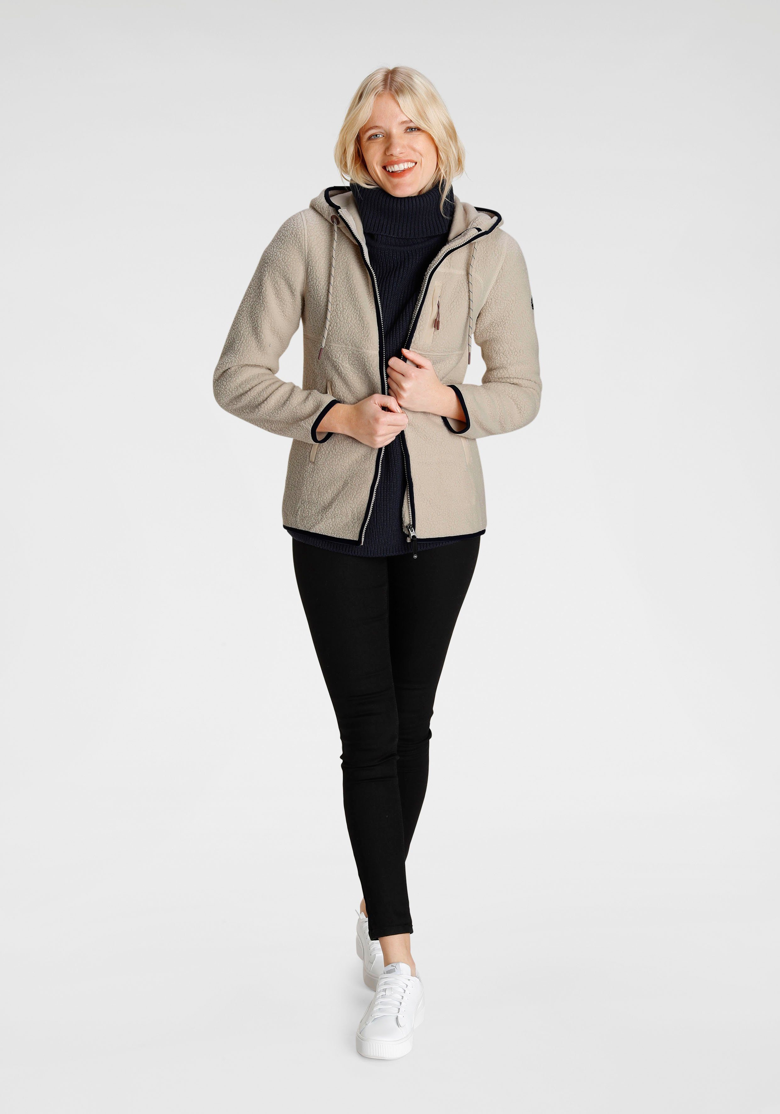 Polarino Fleecejacke für kalte Tage, aus schnell trocknendem Material, Regular Fit – Bild 4 von 4