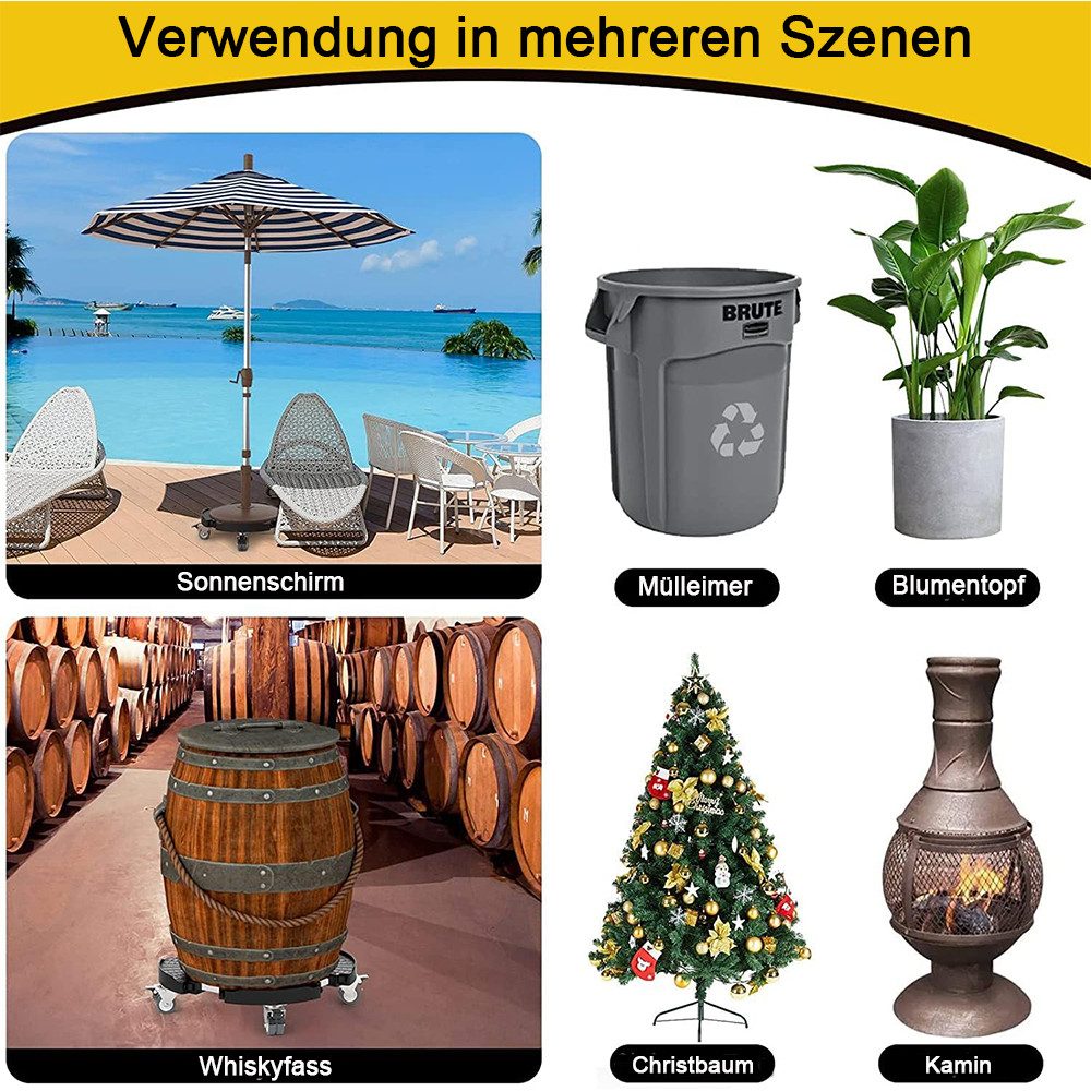 NUODWELL Pflanzenroller Pflanzenroller, Blumenroller Ø 40-57 cm, Rollbrett 200KG Tragkraft, (1-St)