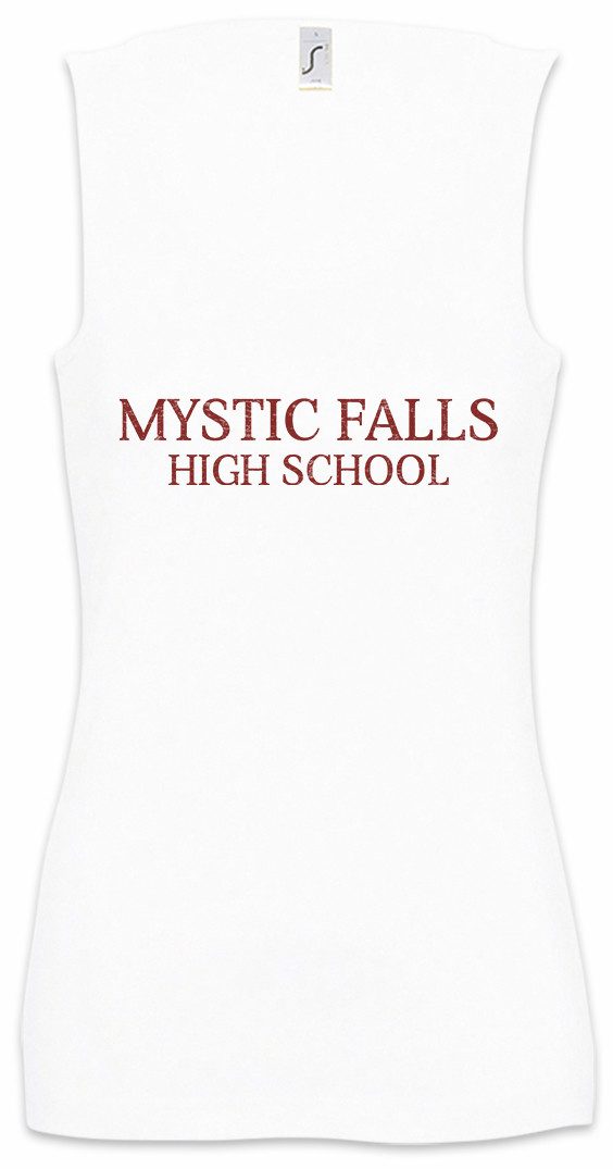 Tanktop Mystic Falls High School Ärmelloses Damen T-Shirt Vampire Schule