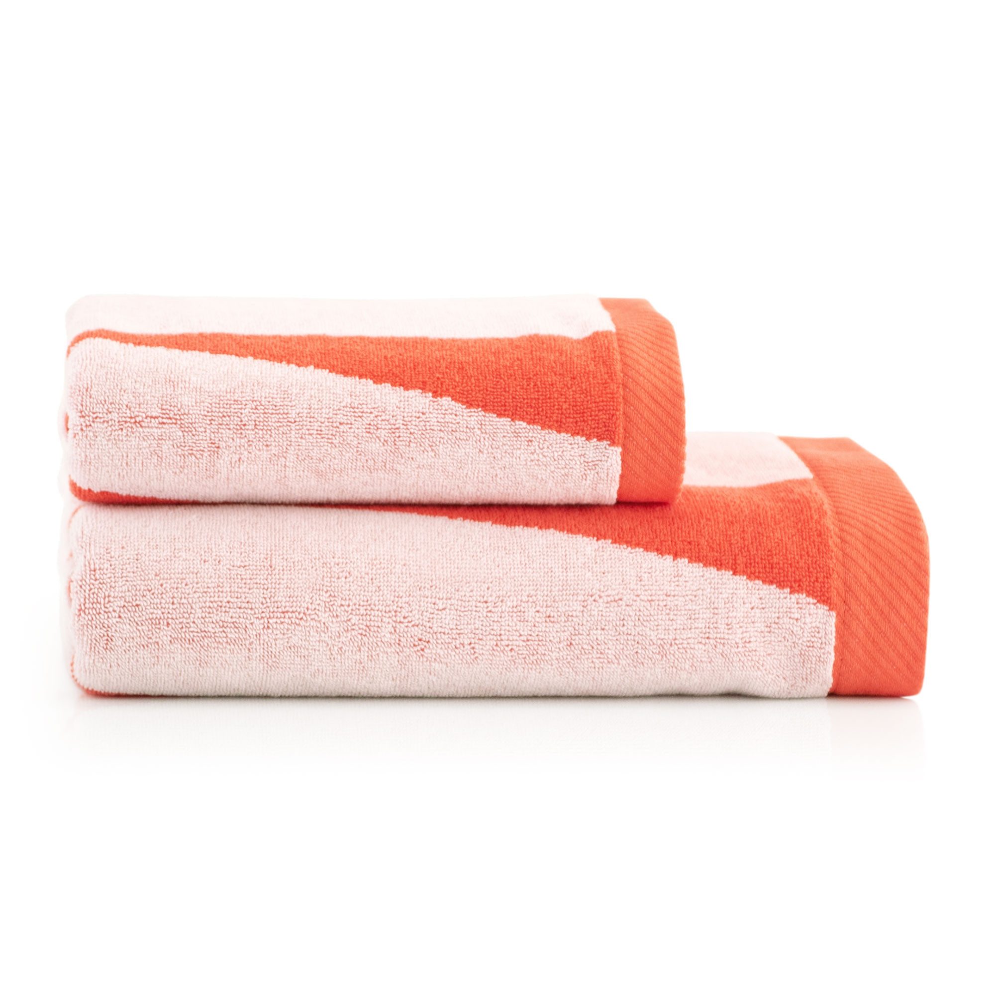 Zwoltex Sporthandtuch Gym Fitnesshandtuch Set 2tlg Orange Weiß antibakteriell Baumwolle, (Fitness Handtuch Set 2tlg fürs Studio weich saugstark Baumwolle), Ägyptische Baumwolle, 2tlg Set, Gymstyle, weich, antibakteriell.