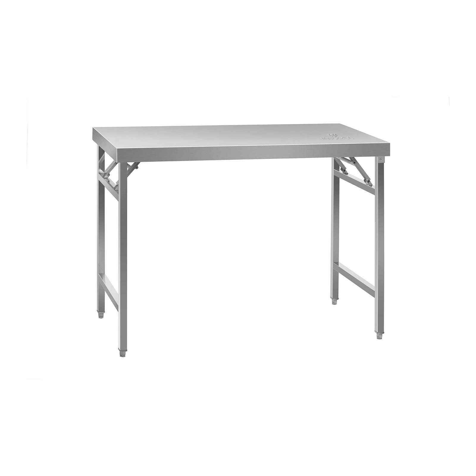 Royal Catering Arbeitstisch 120 x 60 x 90,5 cm Küchentisch 120 kg Klapptisch Edelstahltisch, verschiedene Größen