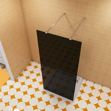 duschspa Duschwand Duschwand schwarze Glaswand Walk in Dusche Duschtrennwand, Einscheibensicherheitsglas, Sicherheitsglas, (Set), Glas