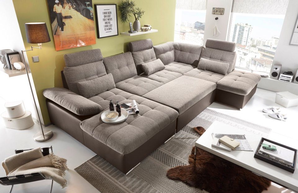 ED EXCITING DESIGN Wohnlandschaft JAKARTE mit Schlaffunktion - Einrichtungsbeispiel