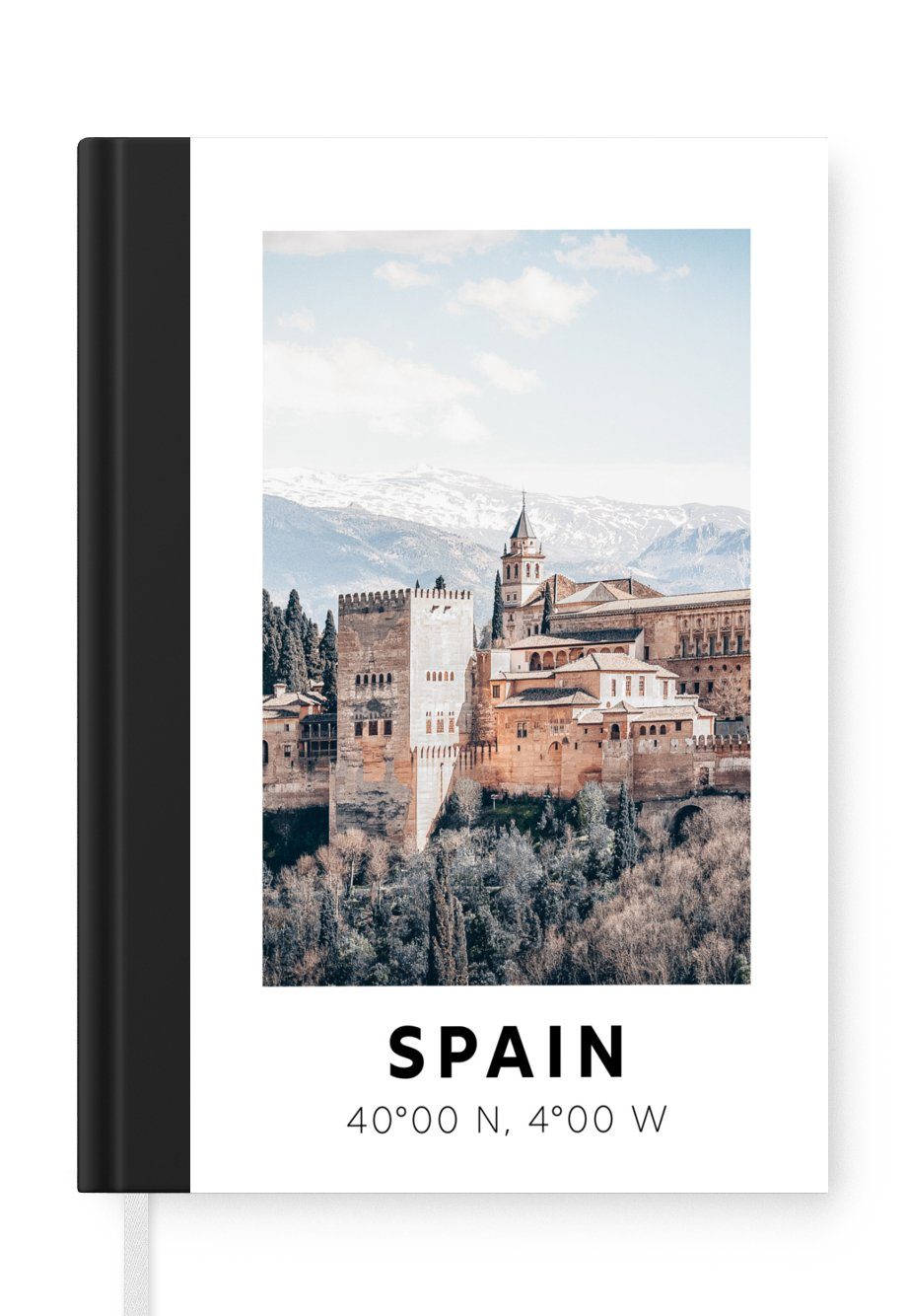 MuchoWow Tagebuch, A5, - Journal, - Notizheft, Spanien Seiten, Notizbuch Schloss Berge, 98 Sommer Haushaltsbuch Merkzettel, -