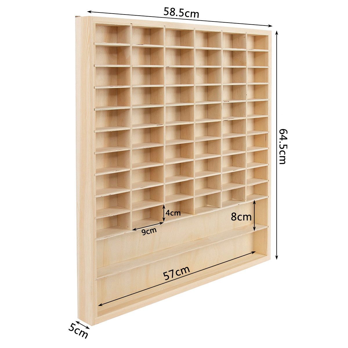 CHZIMADE Wandregal 1:64 Holz - Sammlercase für Automodell, 62 Fächer, Holze günstig online kaufen