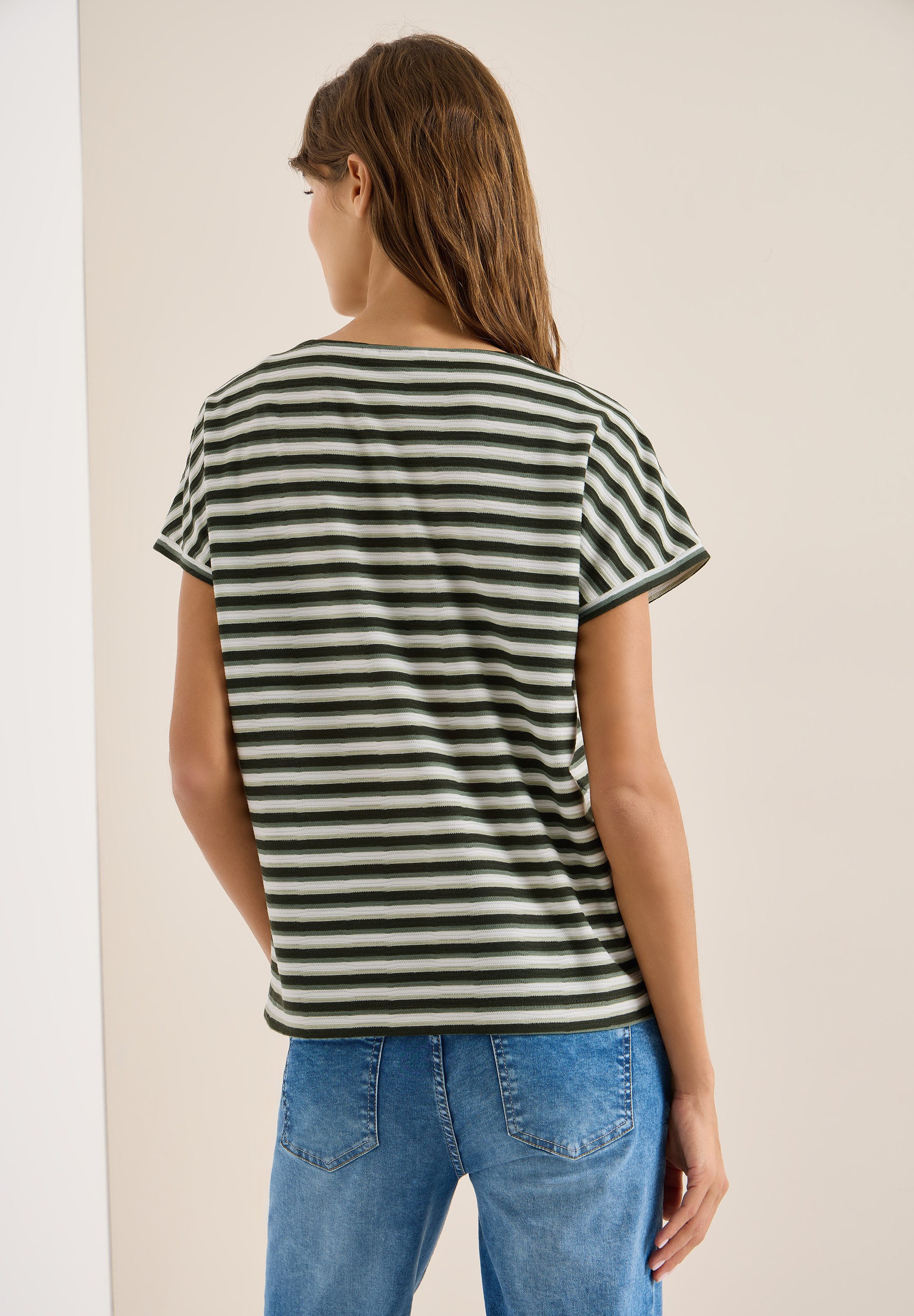CECIL 3/4-Arm-Shirt mit U-Boot-Ausschnitt
