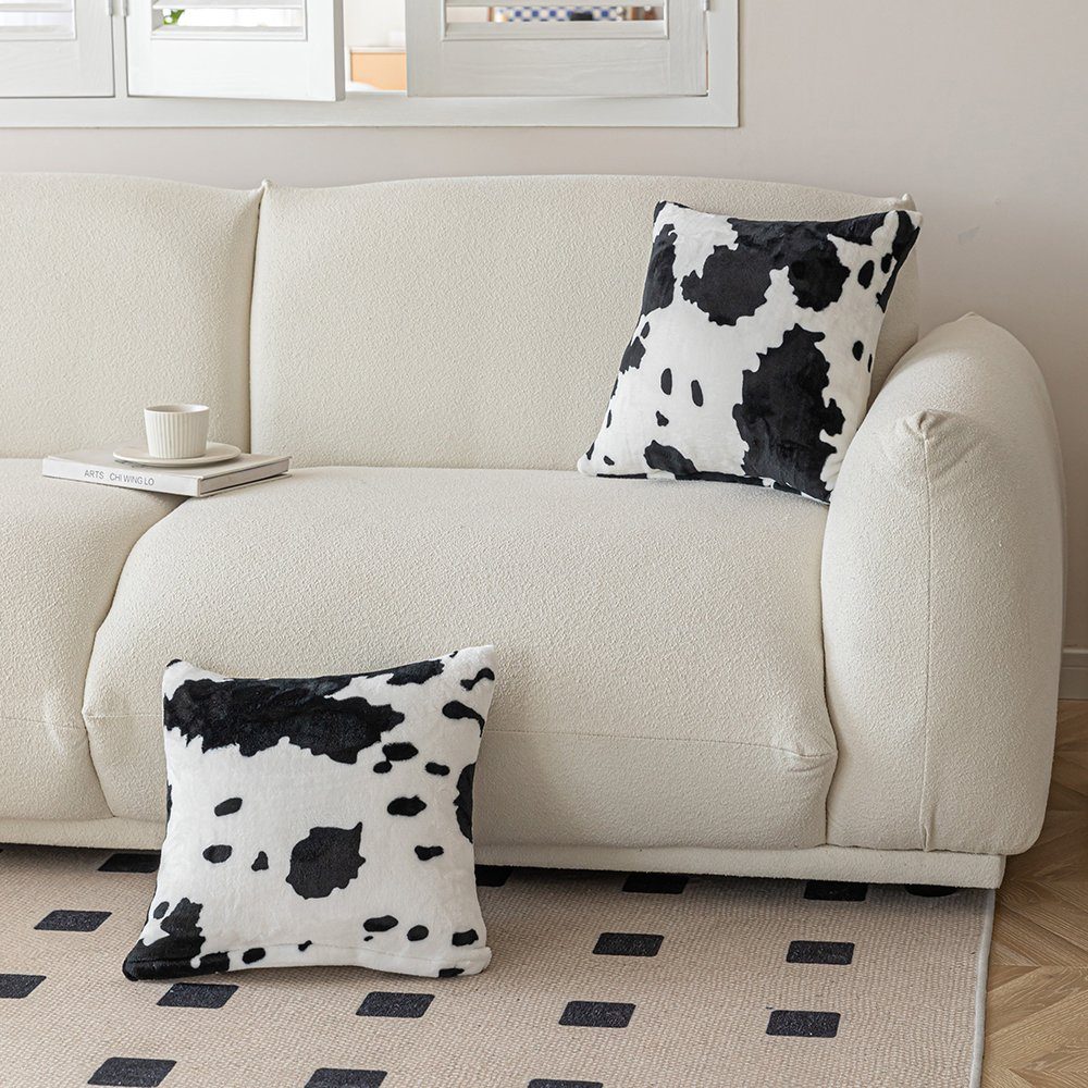 Wolldecke Kuh Muster / Kuscheldecke / günstig online kaufen