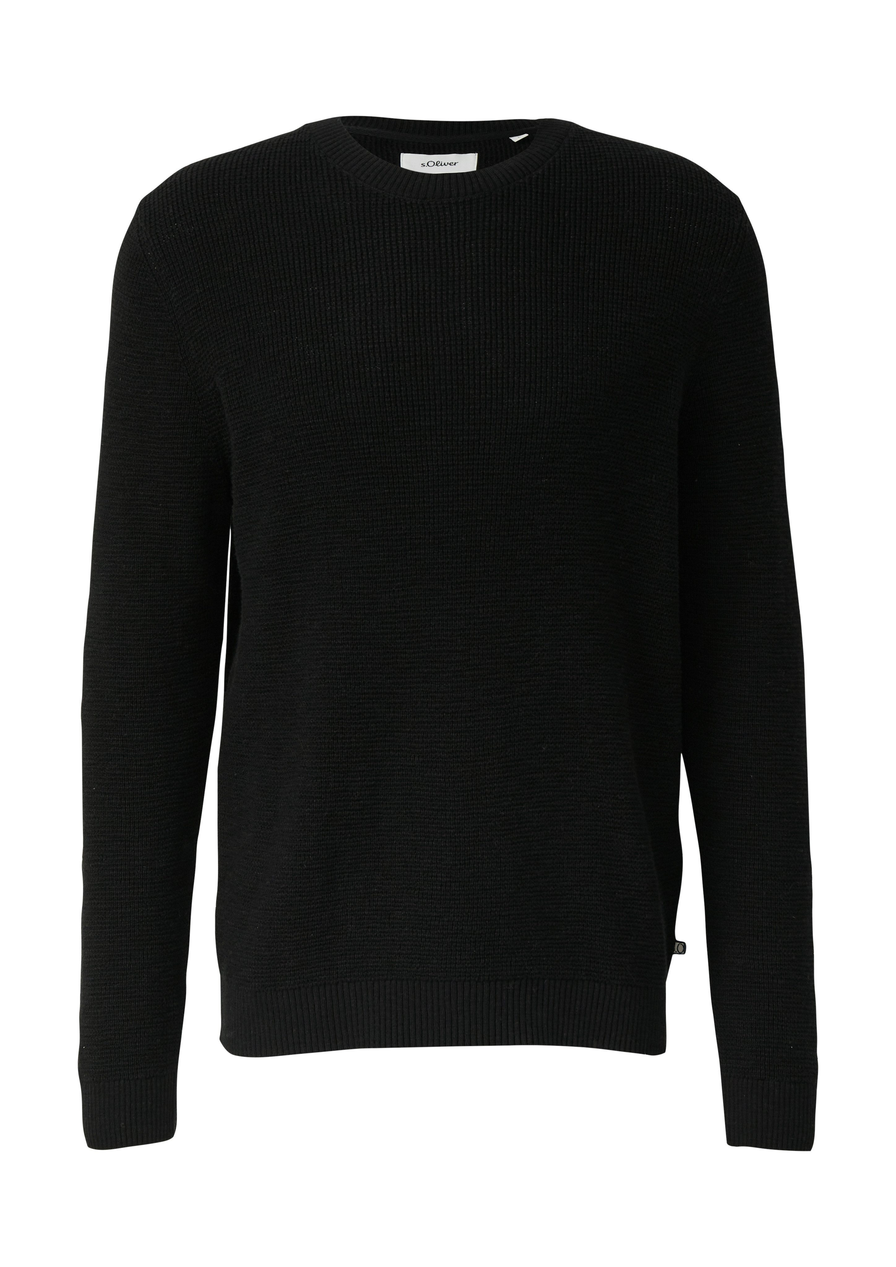 s.Oliver Strickpullover langarm, Grob-Strick günstig online kaufen