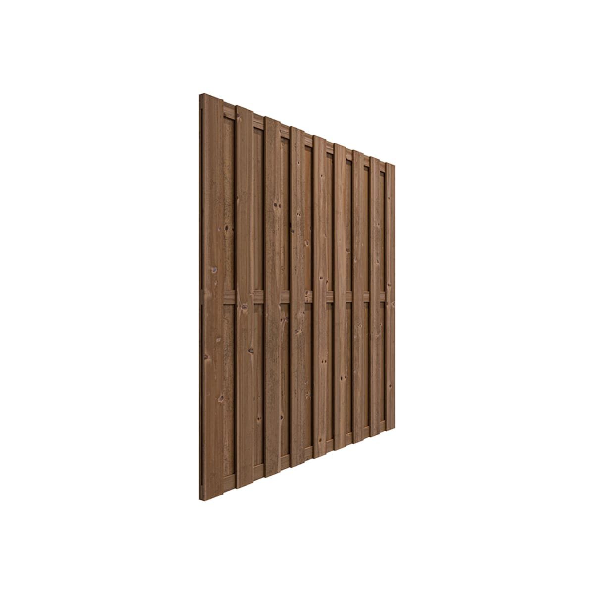 Woodtex Sichtschutzelement WOODTEX Holz Sichtschutzzaun Nadelholz Braun / Grün blickdicht