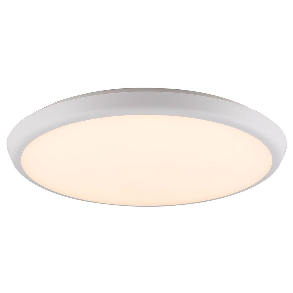 GLOBO LIGHTING LED Deckenleuchte, LED-Leuchtmittel fest verbaut, Warmweiß, LED Deckenleuchte Decke Deckenlampe weiß rund Wohnzimmer, Metall