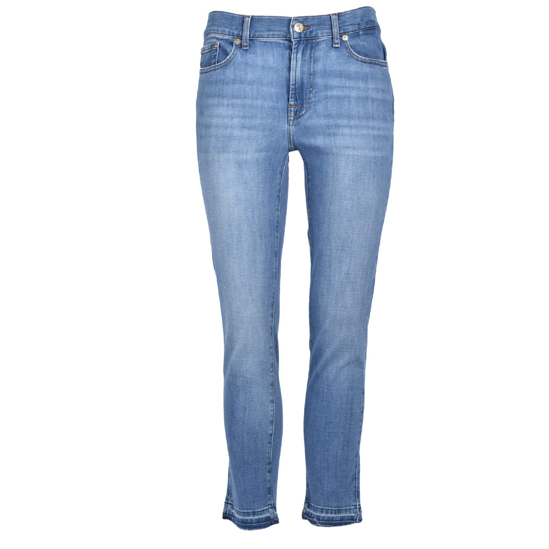 7 for all mankind Slim-fit-Jeans Джинси ROXANNE ANKLE SKYLIGHT Mid Waist