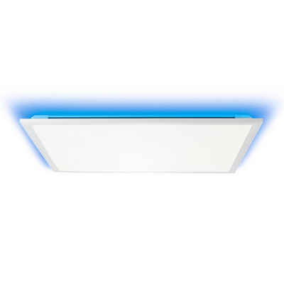 Brilliant LED Panel Allie, LED fest integriert, Farbwechsler, 60 x 60 cm, dimmbar, CCT, RGB-Backlight, 3800 lm, Fernbedienung, weiß