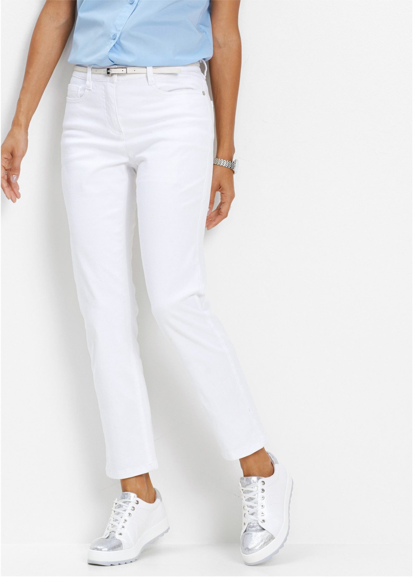 bonprix Stretch-Hose 7/8-Länge, schmale Passform, aus überwiegend Baumwolle günstig online kaufen