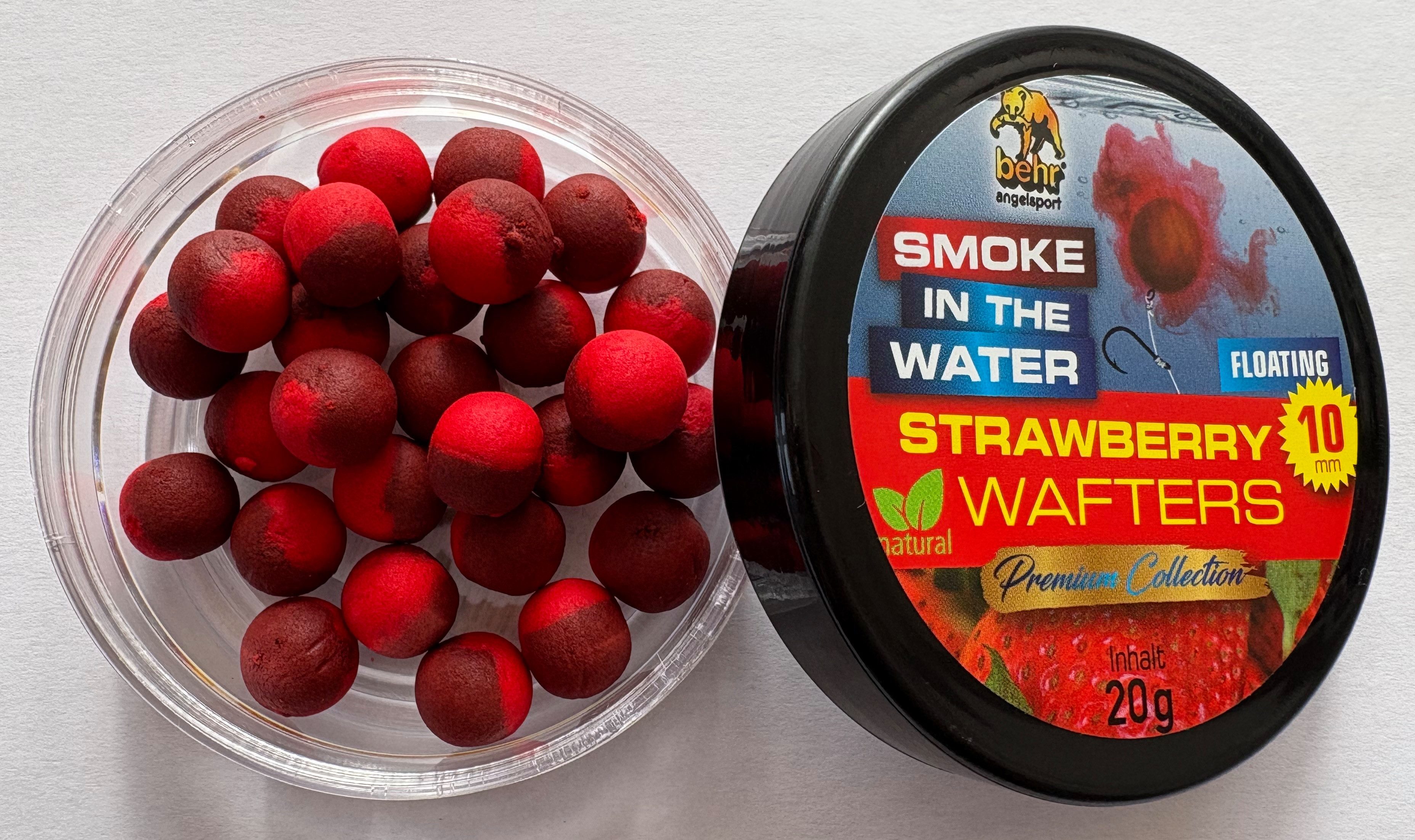 Behr Kunstköder Smoke Wafters in 10mm 20g - ver. Geschmäcker NEUHEIT - Duftwolke PopUp, Geben Stundenlang eine verlockende Duftwolke