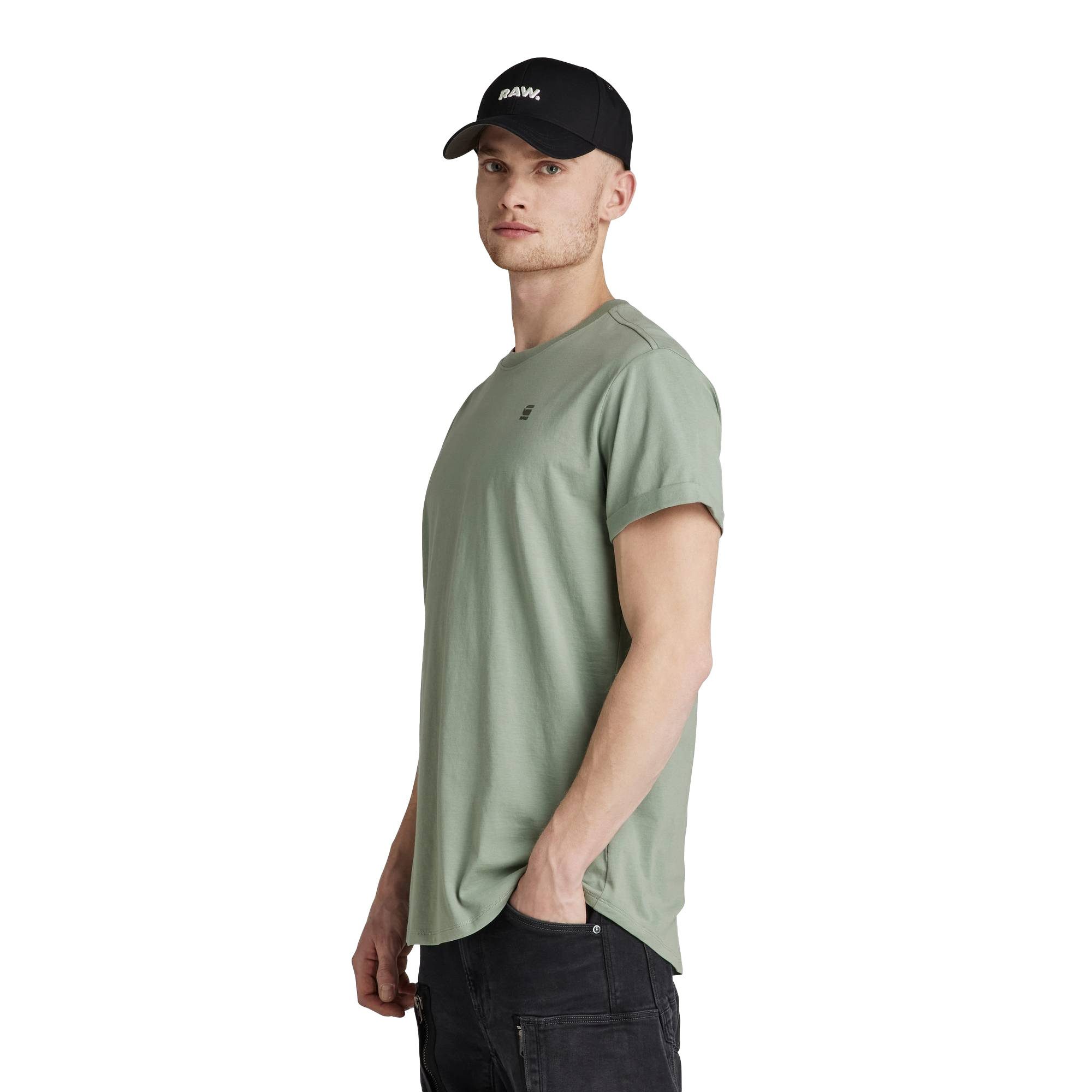 G-Star RAW T-Shirt Herren T-Shirt - Mintgrün Organic Rundhals, Lash, Cotton