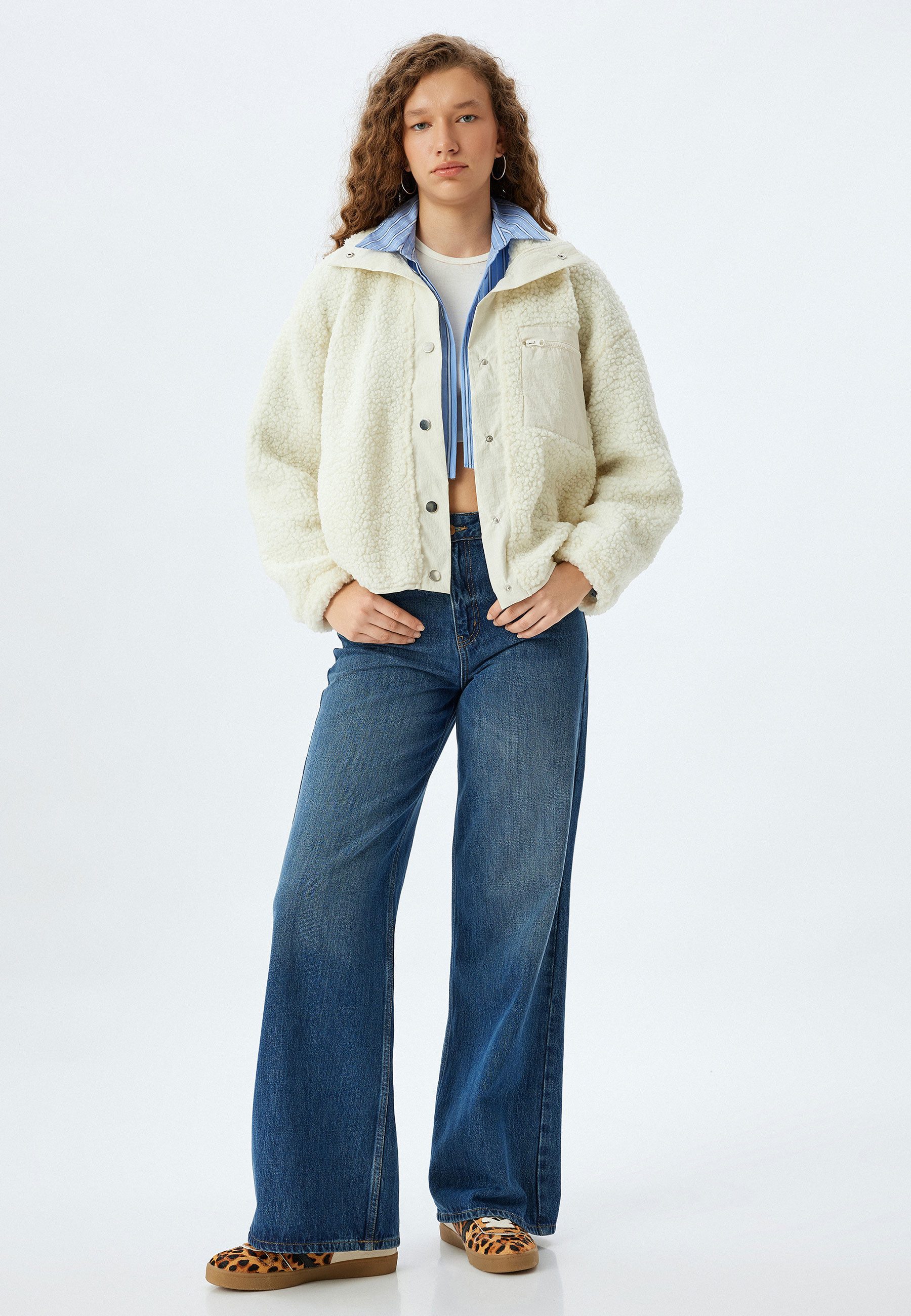 Koton Sweatshirt Standkragen Mit Taschendetail