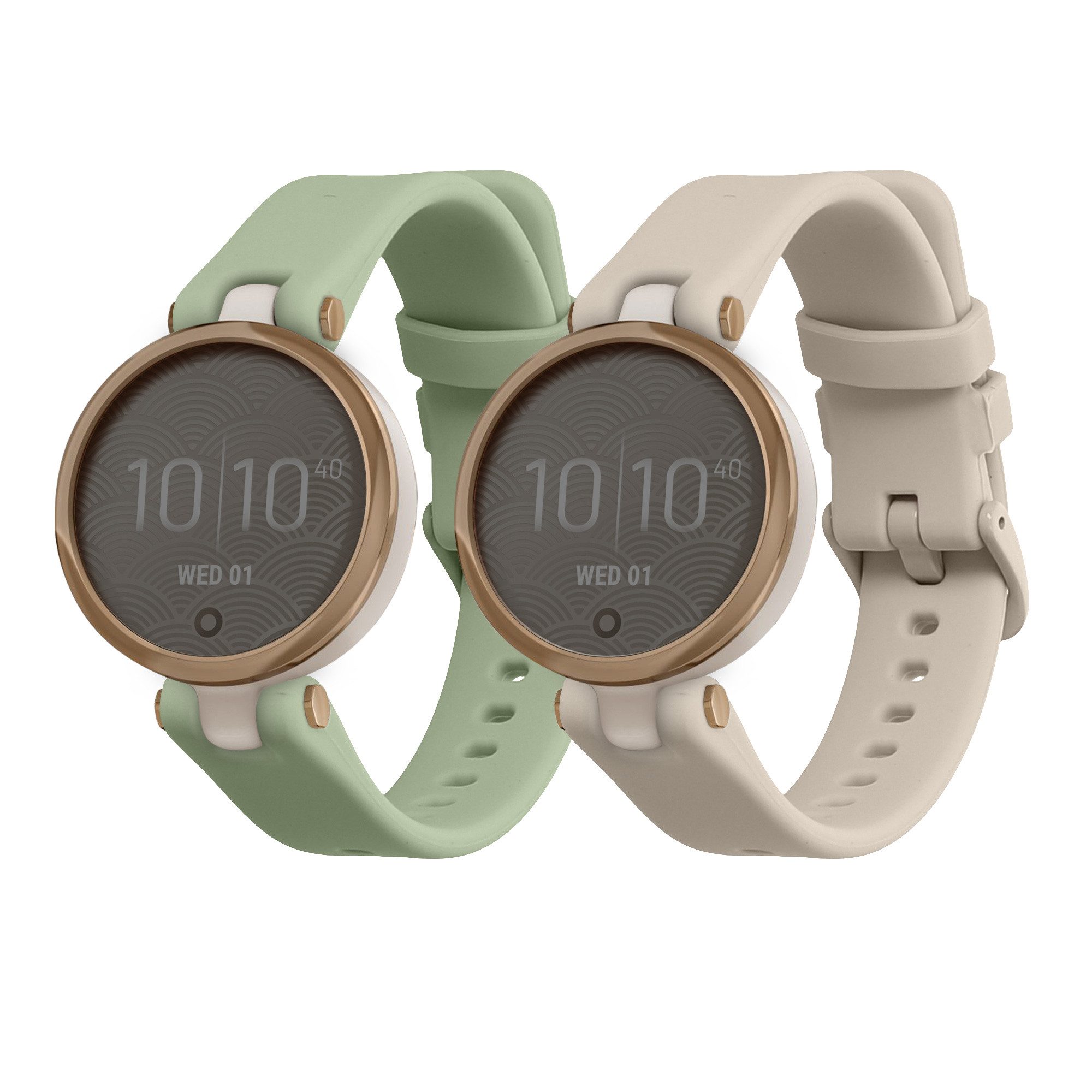 kwmobile Uhrenarmband 2x Uhrenarmband für Garmin Lily Sport Armband, Fitnesstracker Band Set aus TPU Silikon - Ersatzarmband Smartwatch