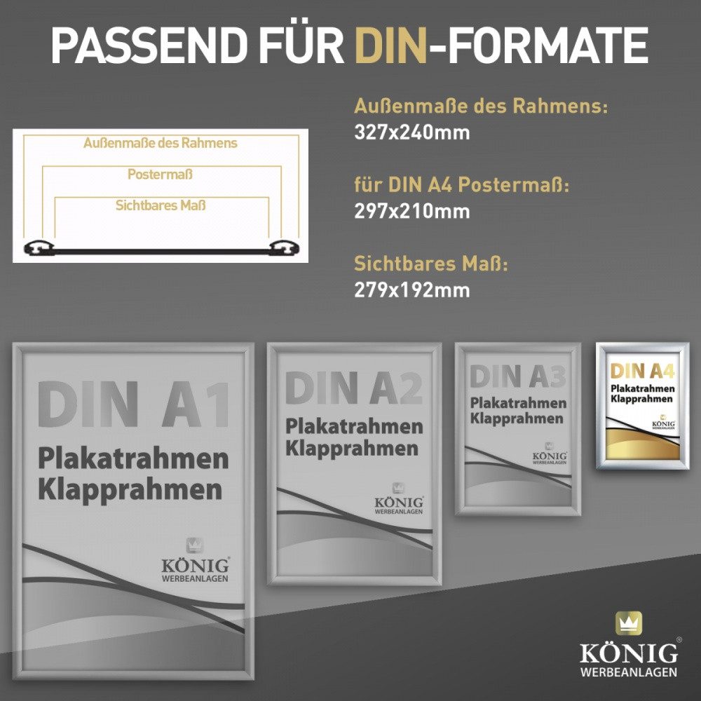 Dreifke Rahmen Dreifke® Plakatrahmen DIN A4, günstig online kaufen