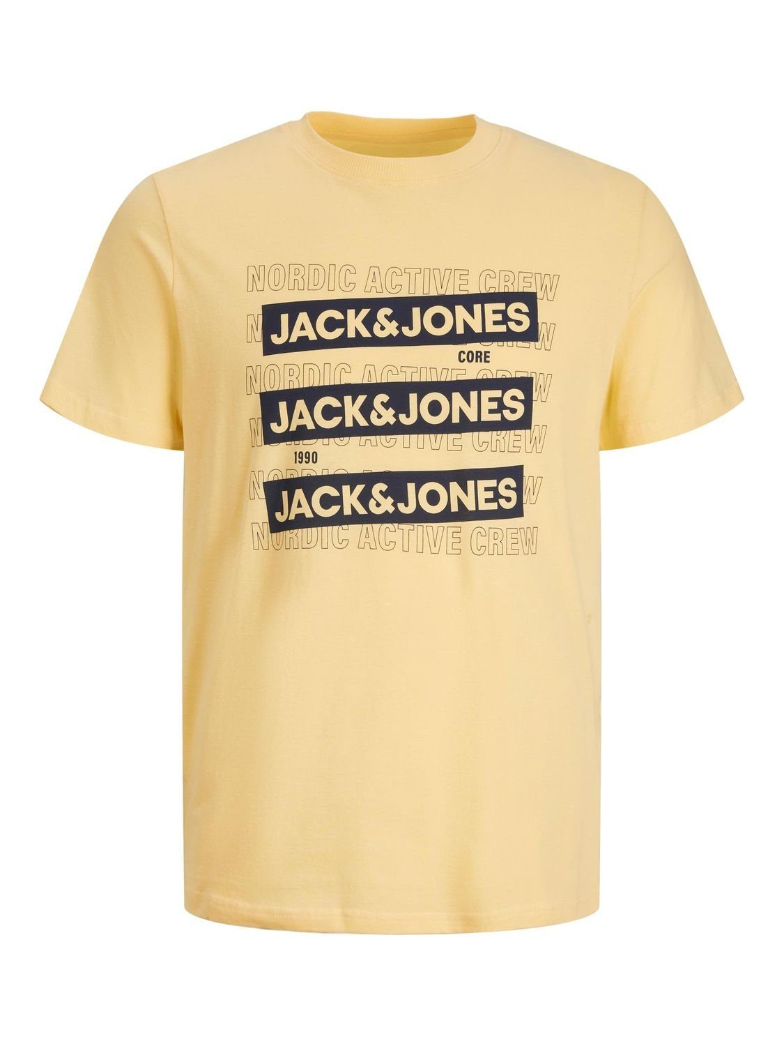 & aus Banana T-Shirt LOGO Jack Jones Pale Baumwolle (1-tlg) 12235249 JCOSPIRIT