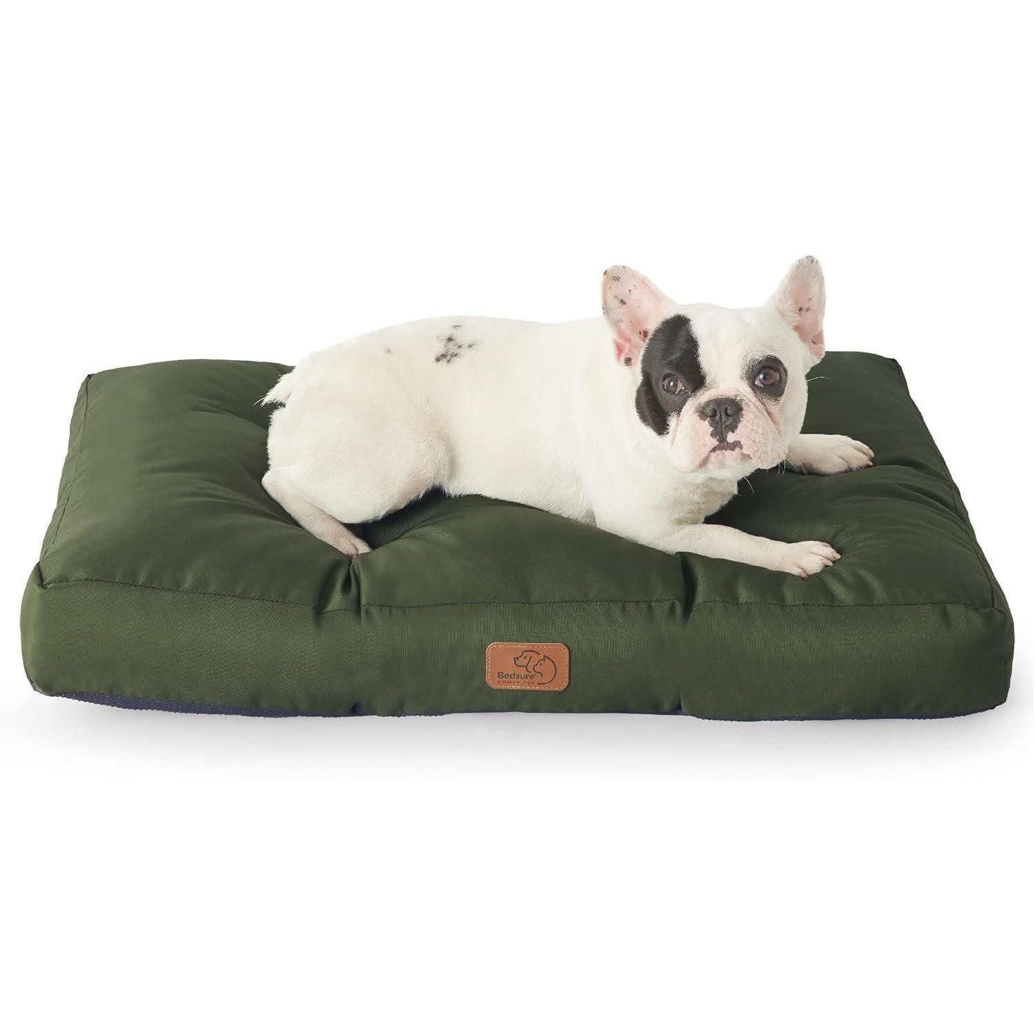 LuxusKollektion Hundematratze Hundekissen Waschbar Gepolstert Outdoor Grün L 76 x B 50 x H 10 cm