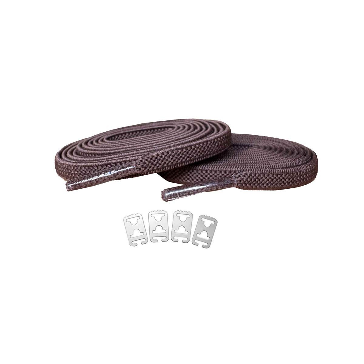 Basicwear Germany Schnürsenkel Elastische flache Schnürsenkel - Versteckte Anker