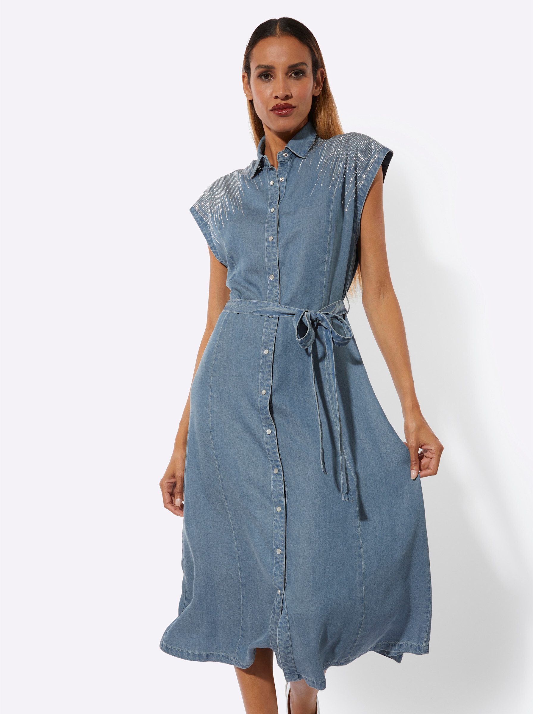 creation L Etuikleid Lyocell-Jeans-Kleid