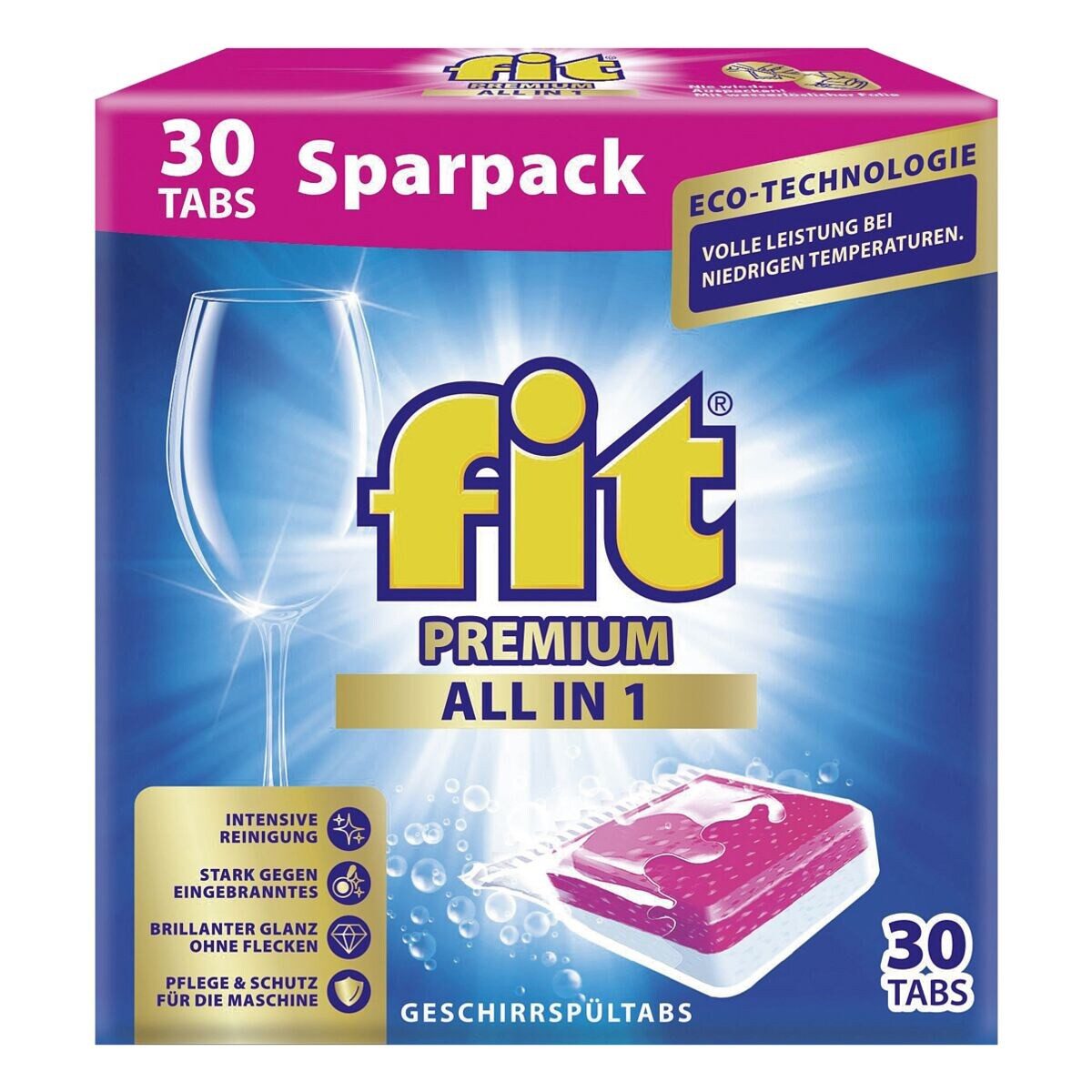 FIT Premium All in 1 Spülmaschinentabs (30 Tabs)