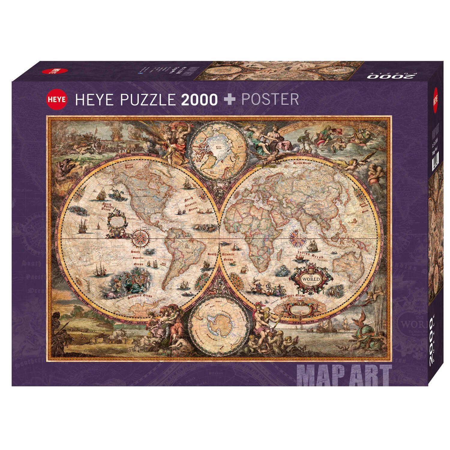 HEYE Puzzle Vintage World, 2000 Puzzleteile
