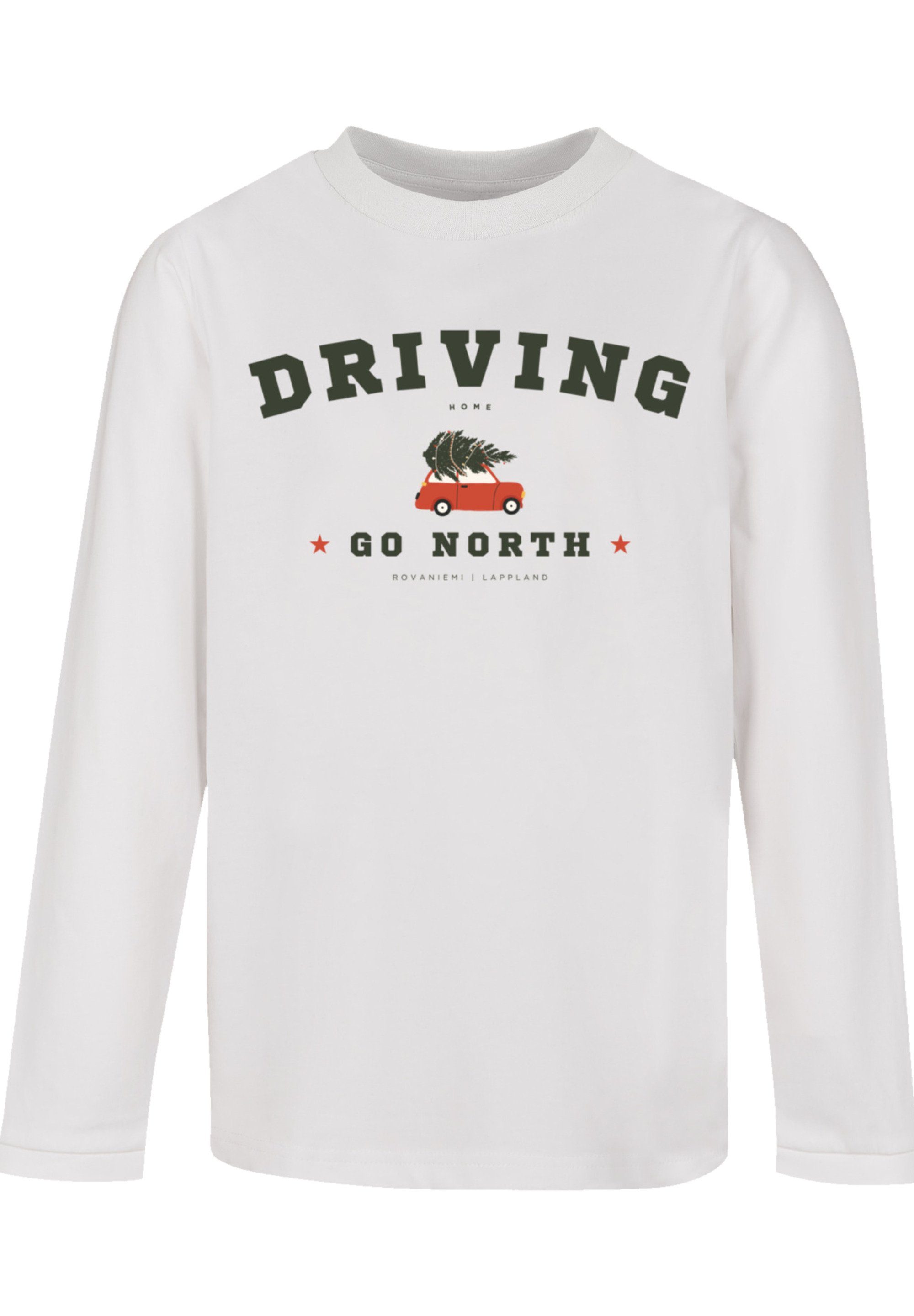 F4NT4STIC T-Shirt Driving Home Weihnachten Weihnachten, Geschenk, Logo,  Weiter, lockerer Schnitt mit breiten Ärmelbündchen