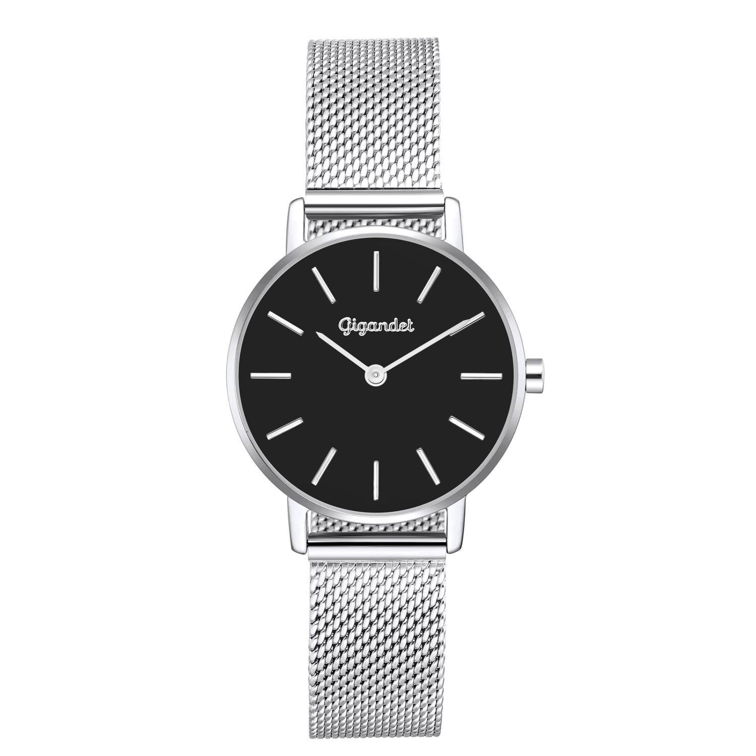 Quarzuhr Armbanduhr, Damenuhr, Flach, Schlicht, 30mm, MINIMALISM G36-007