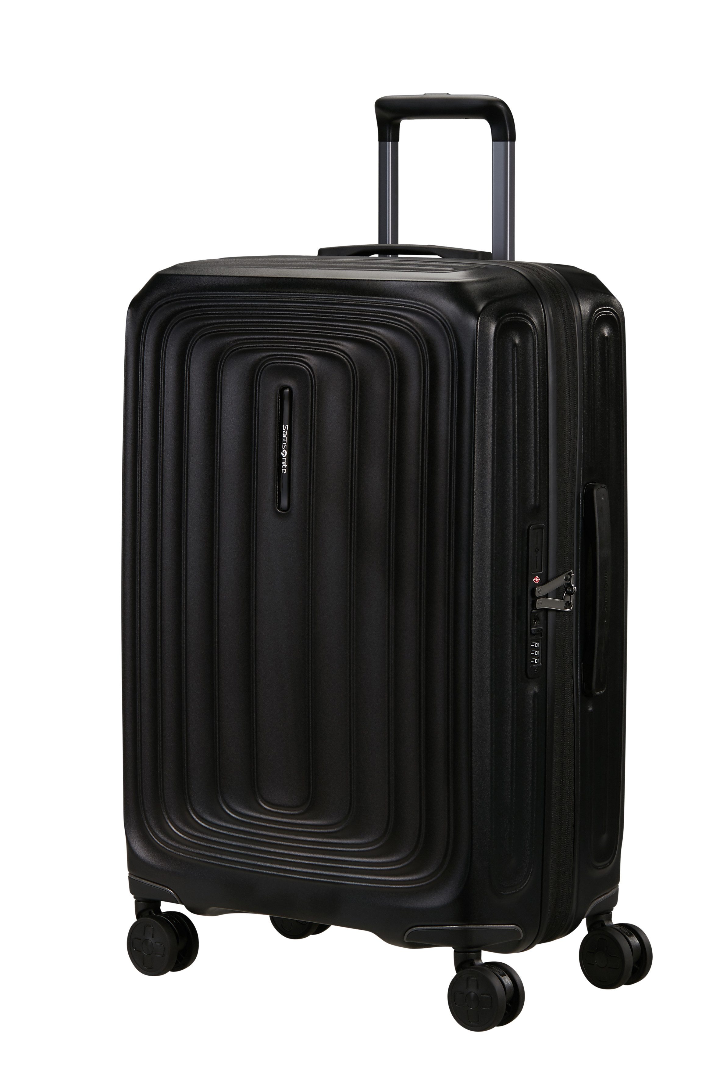 Samsonite Hartschalen-Trolley 2WANDER, 4 Rollen, aus robustem Polycarbonat, mit Adressetikett und Dehnfalte