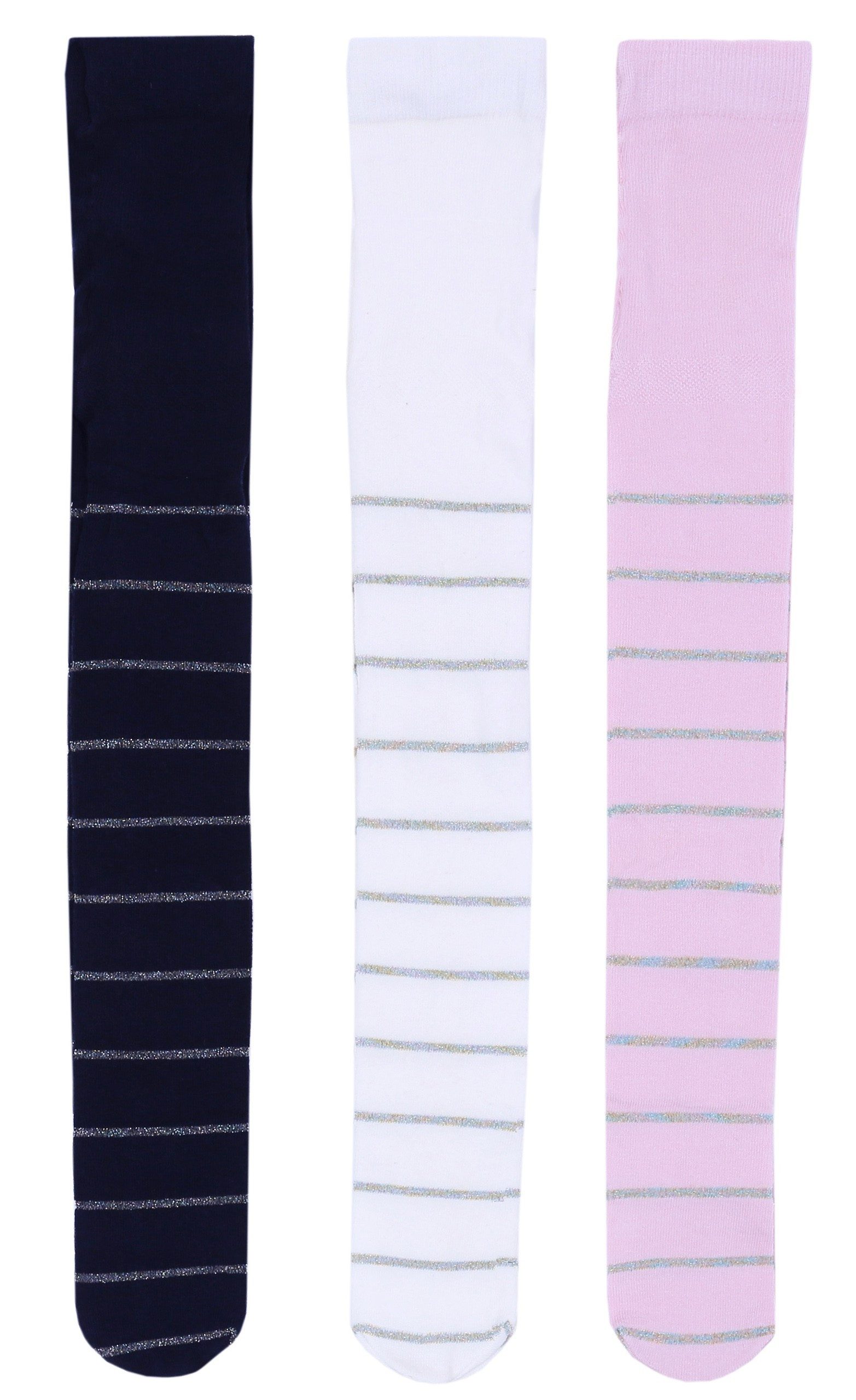 Strumpfhose 3 x Strumpfhose mit waagerechten Streifen 2-3 Jahre