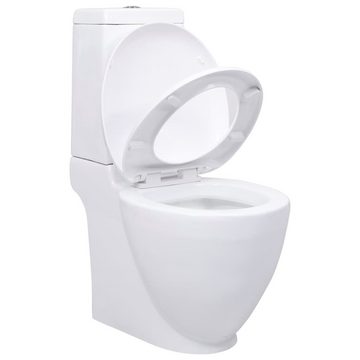 vidaXL Toiletten-Stuhl vidaXL Keramik-Toilette Abgang Horizontal Weiß