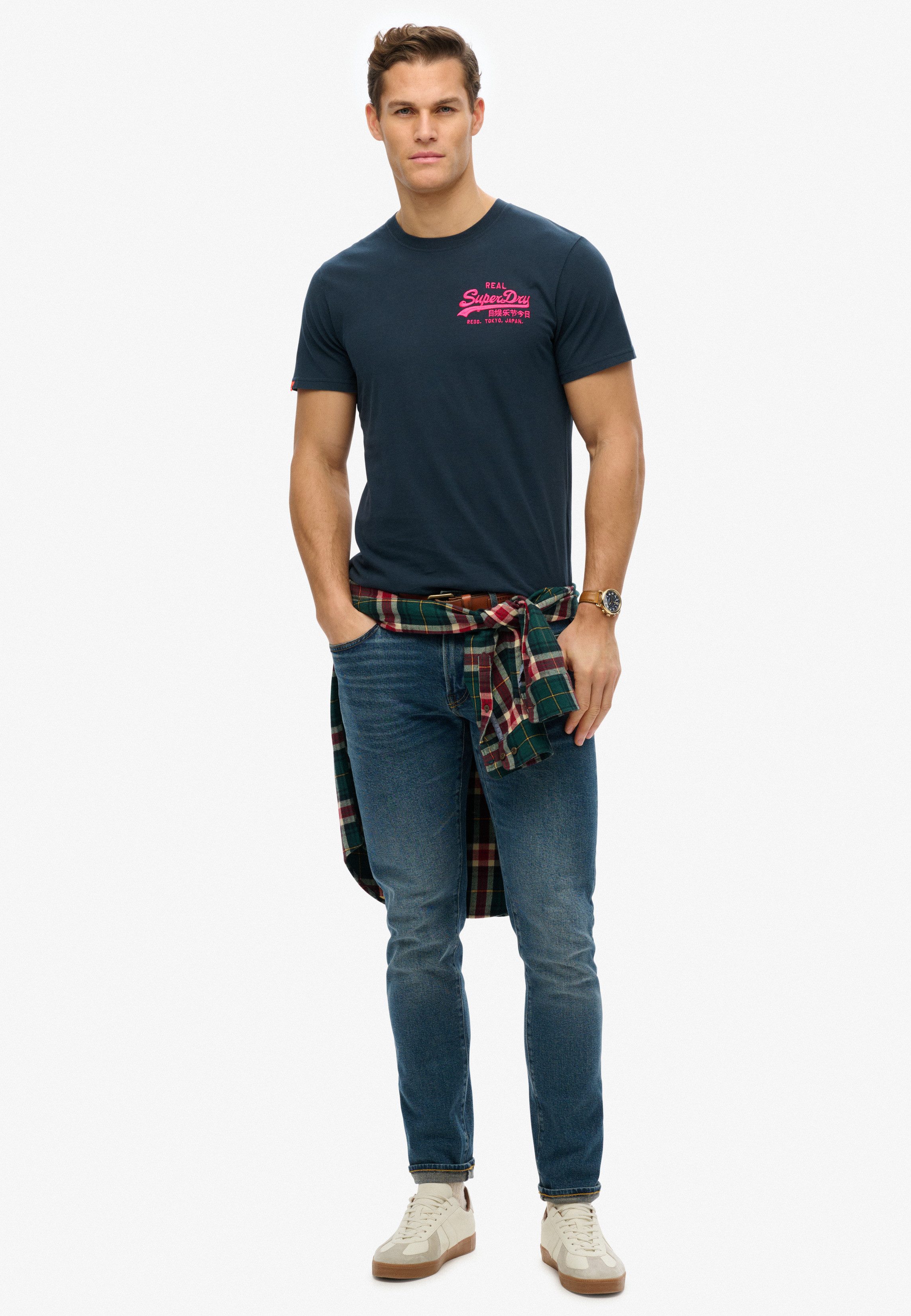Superdry Rundhalsshirt VL EMBROIDERED RELAXED TEE
