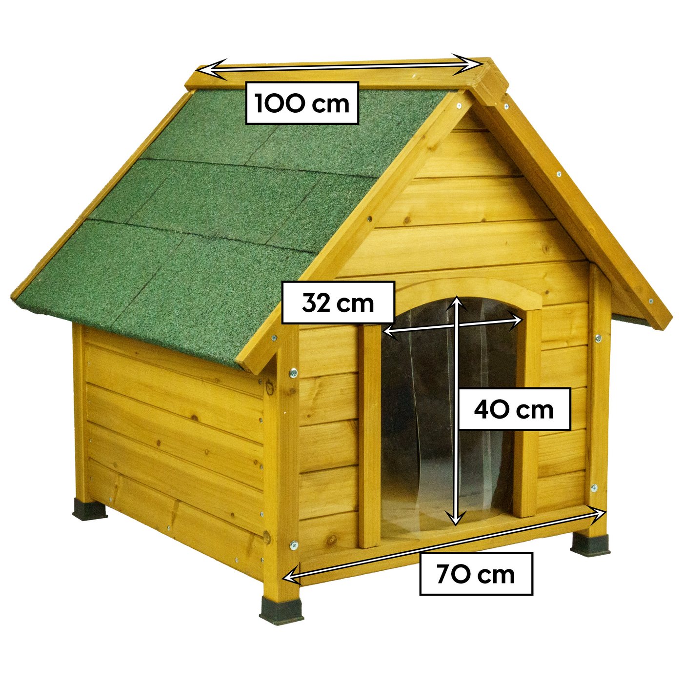 Thumbnail - wuuhoo Hundehütte wuuhoo® Hundehütte - wetterfest isoliert mit Türkl, Wetterfest, isoliert, Türklappen, abnehmbares Dach...
