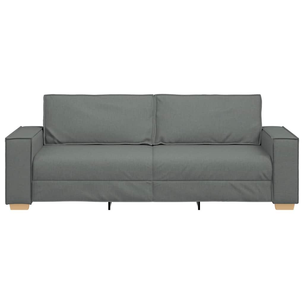 vidaXL Sofa 3-Sitzer-Sofa Dunkelgrau 220x78x84 cm Stoff, 1 Teile – Bild 4 von 5