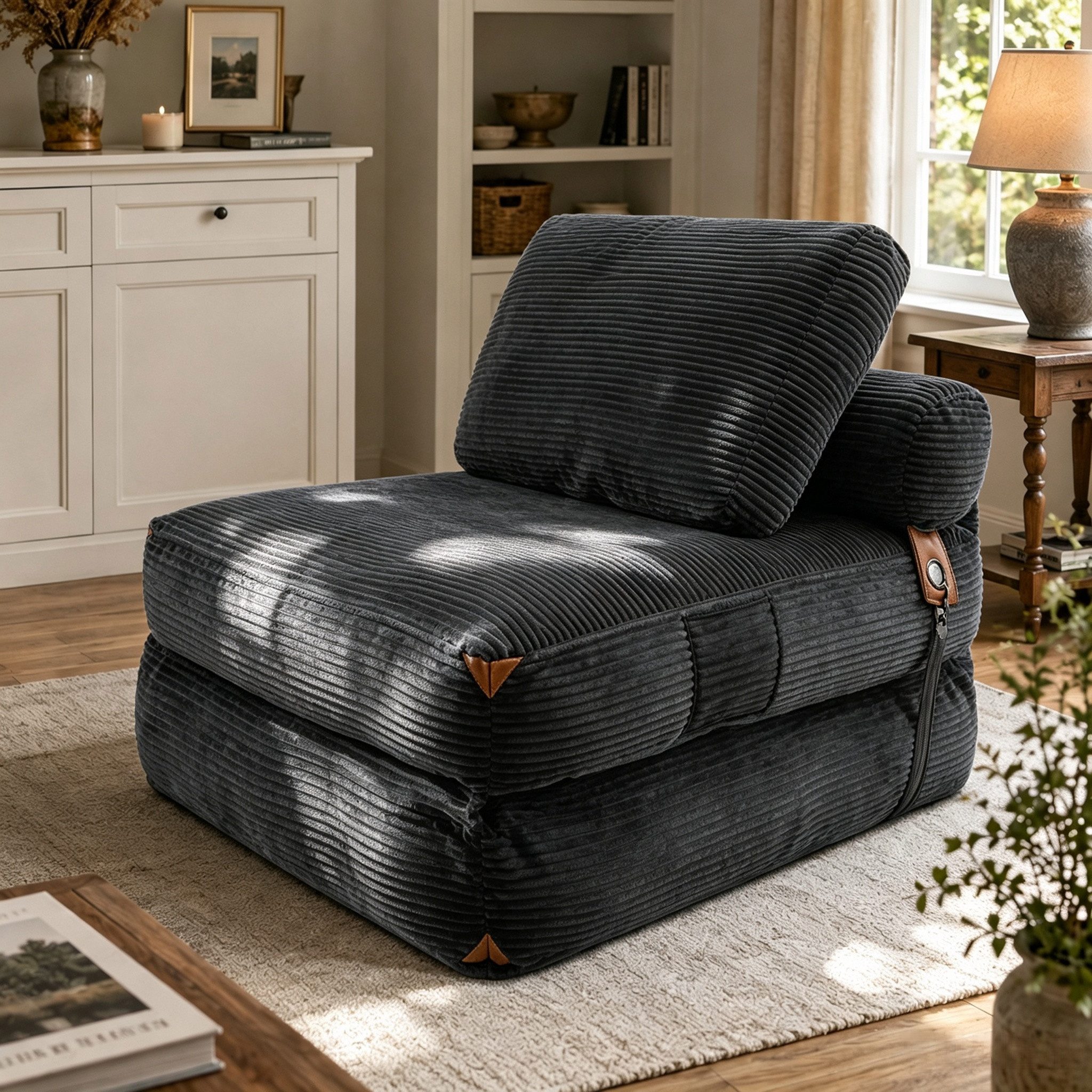 VUZINIC Schlafsofa 2-in-1 faltbarer Sessel-Sofa, ergonomischer Halt, 1 Teile, vakuumverpackt, montagefrei, weich, Wohnung & Büro