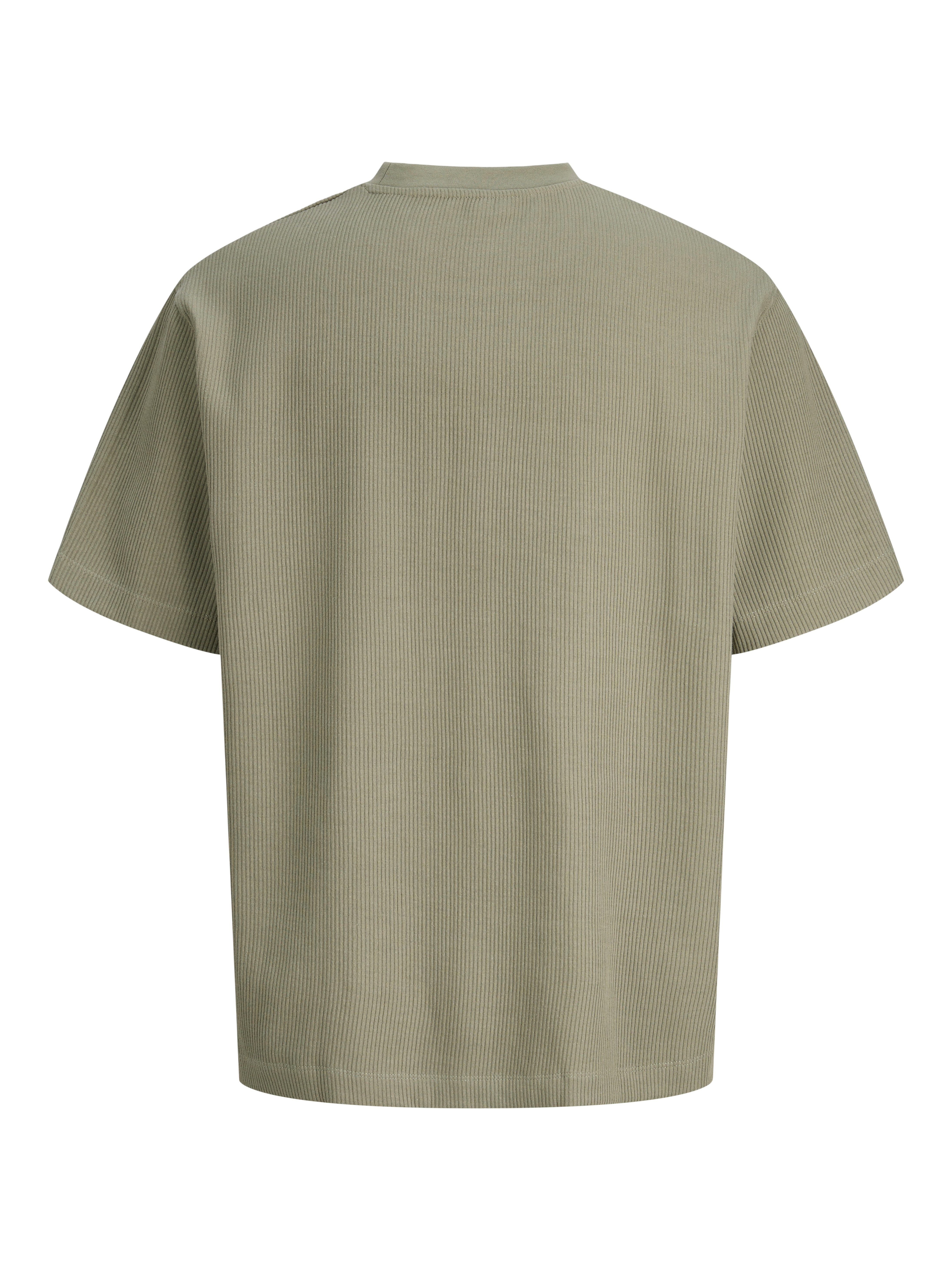 Jack & Jones Rundhalsshirt JJEHARRISON STRUCTURE TEE SS O-NECK LN mit Rundhalsusschnitt