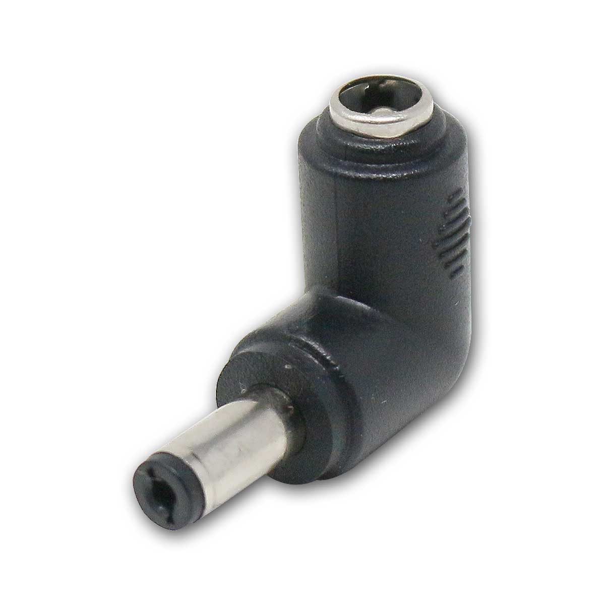 world-trading-net Rundstecker DC Eck-Adapter, 2,1mm Stecker zu 2,5mm Buchse, 90°