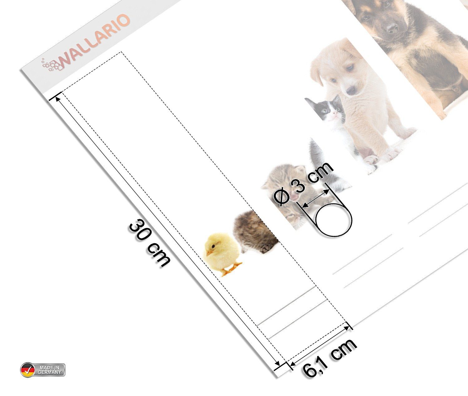 Thumbnail - Wallario Etiketten Süße Haustiere - Katzen Hunde Hamster Küken II, Ordnerrücken-Sticker in verschiedenen Ausführungen
