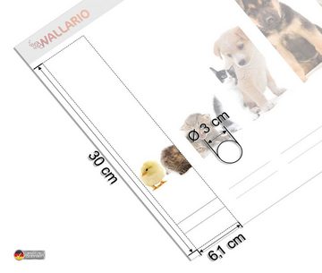 Wallario Etiketten Süße Haustiere - Katzen Hunde Hamster Küken II, Ordnerrücken-Sticker in verschiedenen Ausführungen