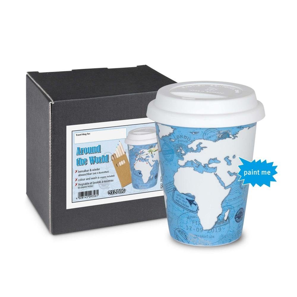 Könitz Becher Around The World Self Made Mug 380 ml, Porzellan