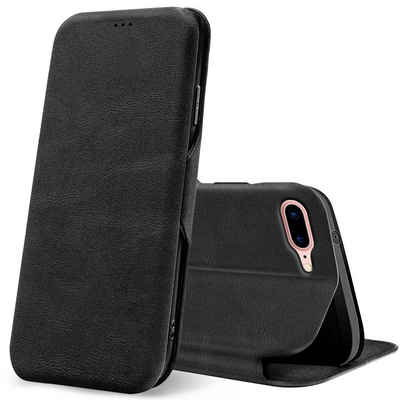 CoolGadget Handyhülle Business Premium Hülle für Apple iPhone 7 Plus / 8 Plus 5,5 Zoll, Handy Tasche mit Kartenfach für iPhone 8 Plus Schutzhülle